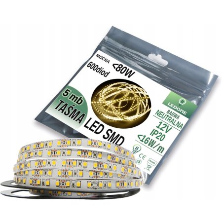 MOCNA 12V 16W/m Taśma LED...