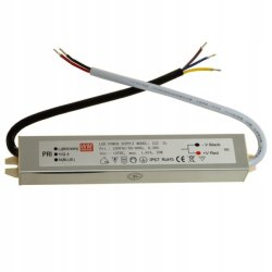 Zasilacz 12V 20W 1,6A wodoodporny do taśm LED IP67 hermetyczny metal