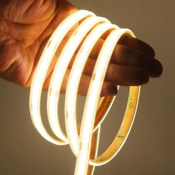 1mb TAŚMA LED COB 48V 8W IP67 NEON PRO linia CIEPŁA termococon wodoodporna