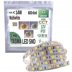 Taśma LED SMD5050 12V 60diod 14W na 1mb multiwhite CCT