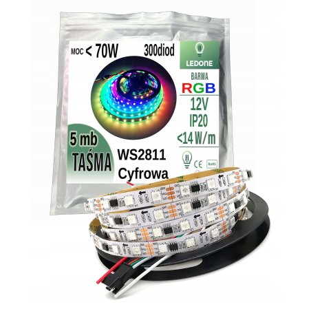 Taśma led RGB IP20 smd 300d...