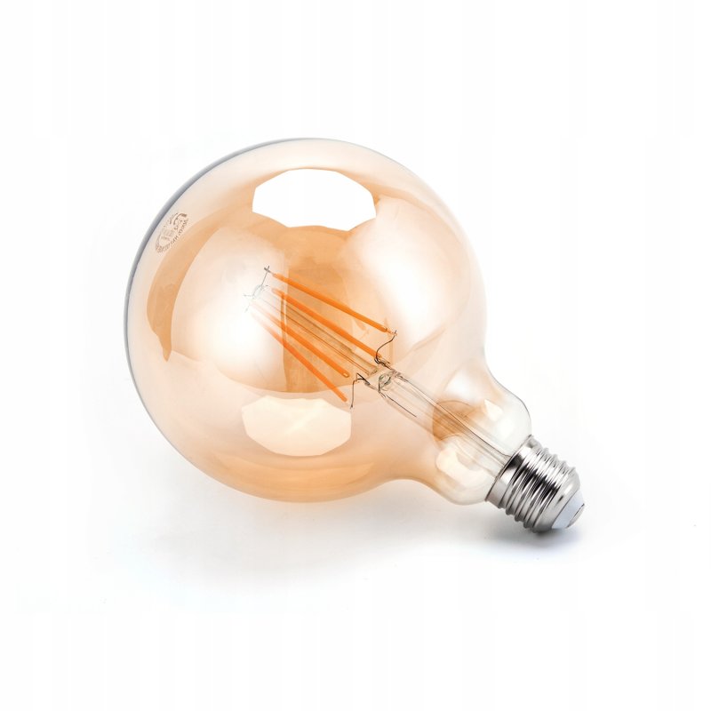 Żarówka E27 LED FILAMENT 6W Vintage G125 bańka dymna ciepła WW