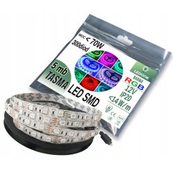 TAŚMA LISTWA 5m LED RGB 300diod SMD 5050 IP20 14,4W/m