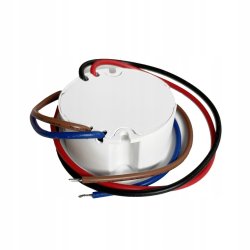 Zasilacz montażowy do puszki 12V 1,6A 20W dopuszkowy fi60 IP67 do taśm LED