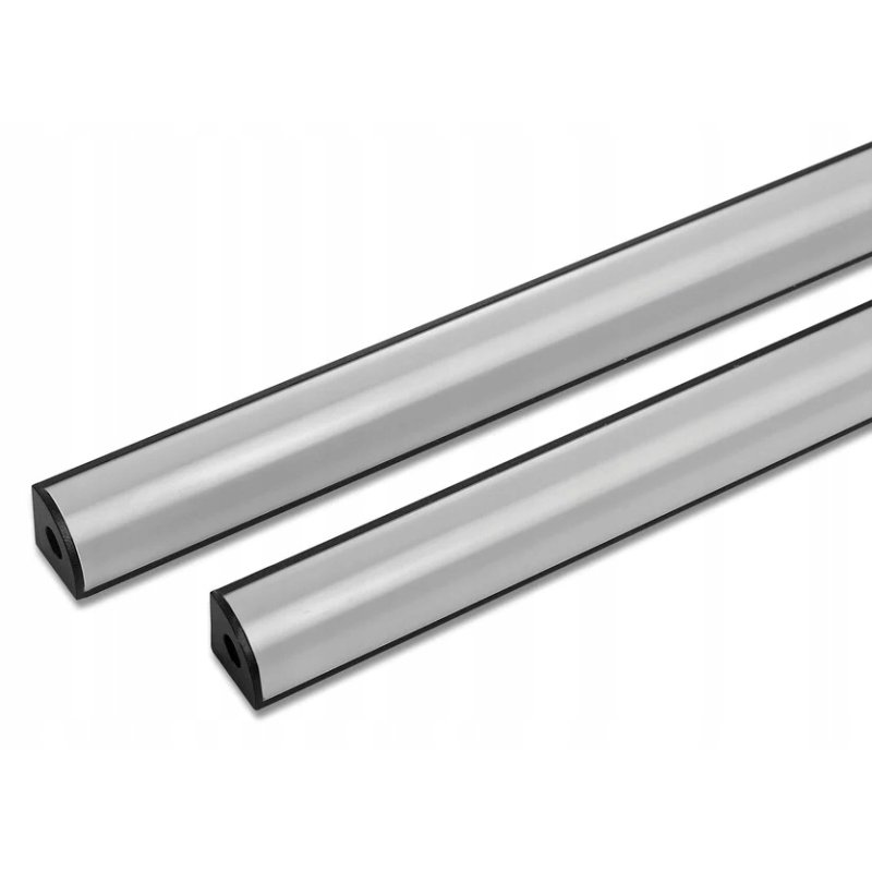 Zestaw 2mb Profil aluminiowy WĄSKI narożny rogowy CZARNY + KLOSZ do led