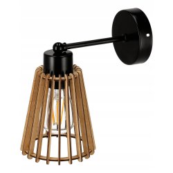 LAMPA kinkiet E27 ścienny stały loft Drewno eko