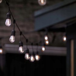 GIRLANDA sieciowa 230V 20m ogrodowa łańcuch + 20x ŻARÓWKI LED E27 WW