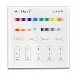 Pilot Panel Milight T4 RGB CCT RGBW 4-strefy 230V