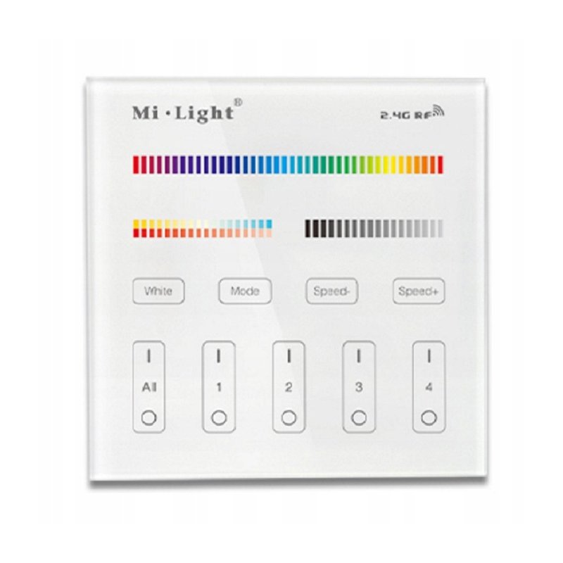 Pilot Panel Milight T4 RGB CCT RGBW 4-strefy 230V