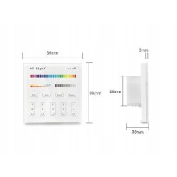 Pilot Panel Milight T4 RGB CCT RGBW 4-strefy 230V