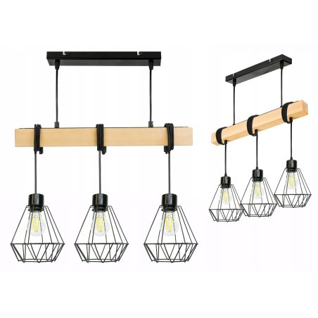 LAMPA drewniana belka...