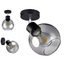 LAMPA KINKIET żyrandol ruchomy LOFT szklany KULA