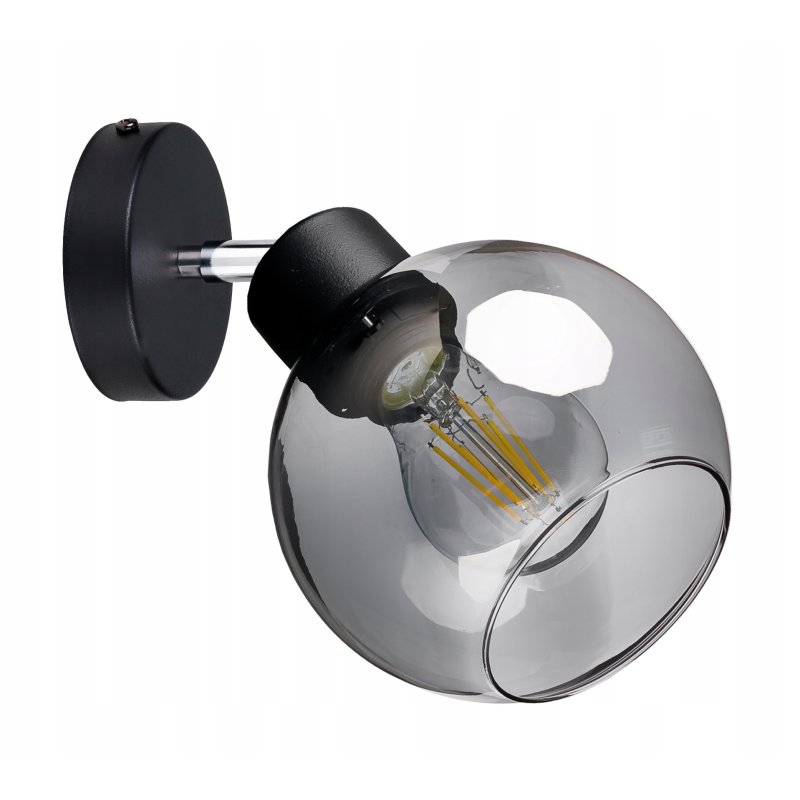 LAMPA KINKIET żyrandol ruchomy LOFT szklany KULA