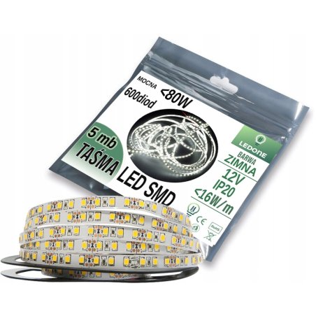 MOCNA 12V 16W/m Taśma LED...