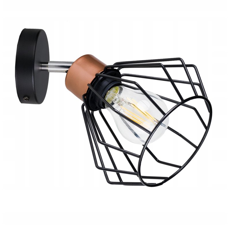 LAMPA KINKIET ŚCIENNY regulowany loft BRYLANT drut