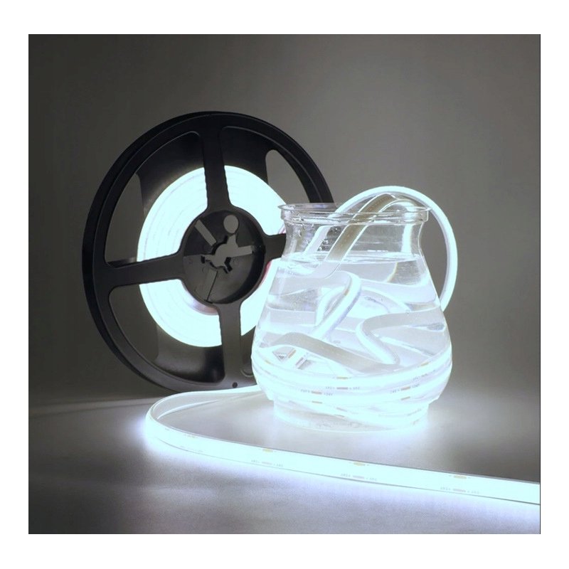 TAŚMA LED COB 24V 11w/m IP67 NEON linia ZIMNA termococon wodoodporna 20MB