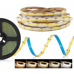 Taśma LED COB 24V 608 diod 14W/mb na 5mb linia CCT