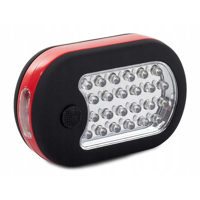 Latarka LED robocza lampa warsztatowa na magnes + wieszak 27 led