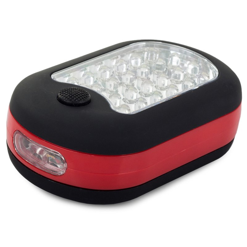 Latarka LED robocza lampa warsztatowa na magnes + wieszak 27 led