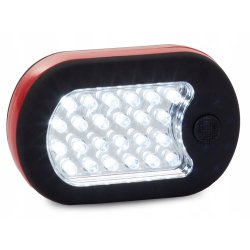 Latarka LED robocza lampa warsztatowa na magnes + wieszak 27 led
