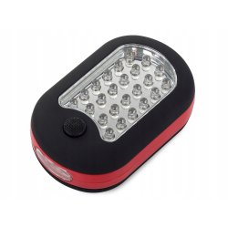 Latarka LED robocza lampa warsztatowa na magnes + wieszak 27 led