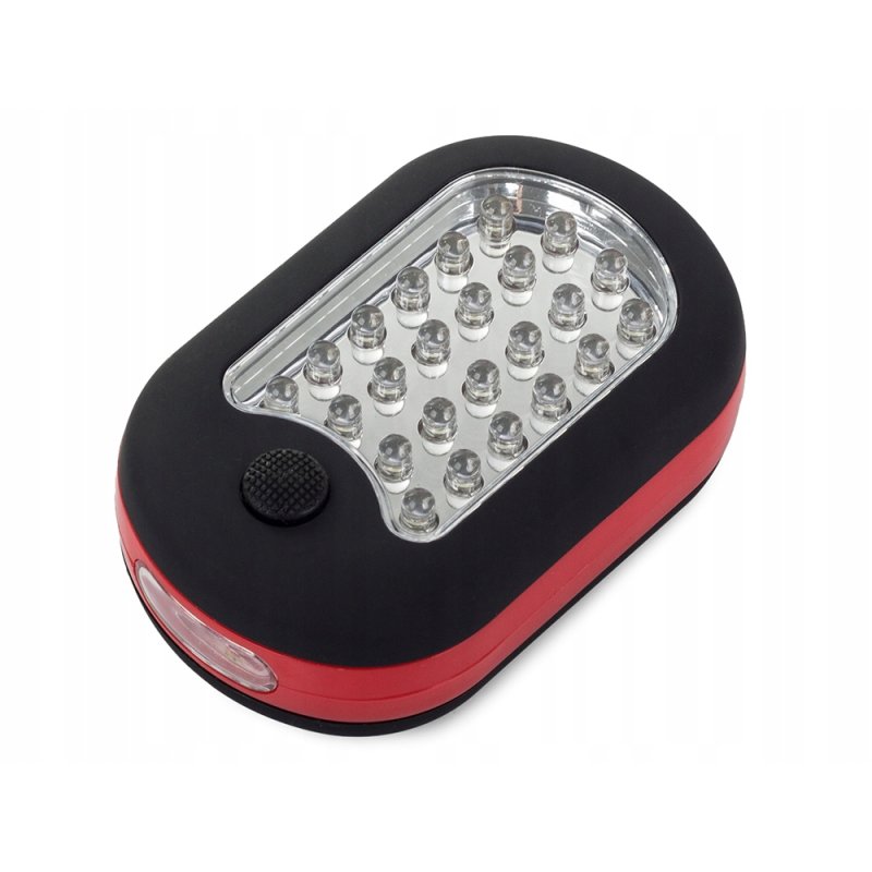 Latarka LED robocza lampa warsztatowa na magnes + wieszak 27 led