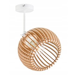 Lampa kinkiet ścienny regulowany LOFT klosz kula 36 Drewno na 1x e27