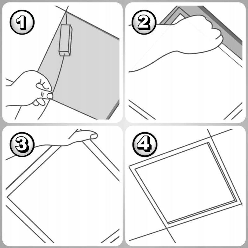 PANEL LED 40W 60x60 KASETON PLAFON LAMPA SUFITOWA amstrong 595 NEUTRAL PCV