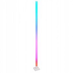 Lampa stojąca podłogowa LED RGB muzyczna sterowana tuya Pilot biała 150cm