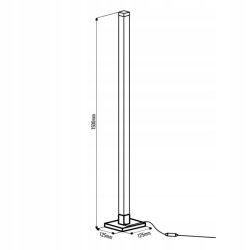 Lampa stojąca podłogowa LED RGB muzyczna sterowana tuya Pilot biała 150cm