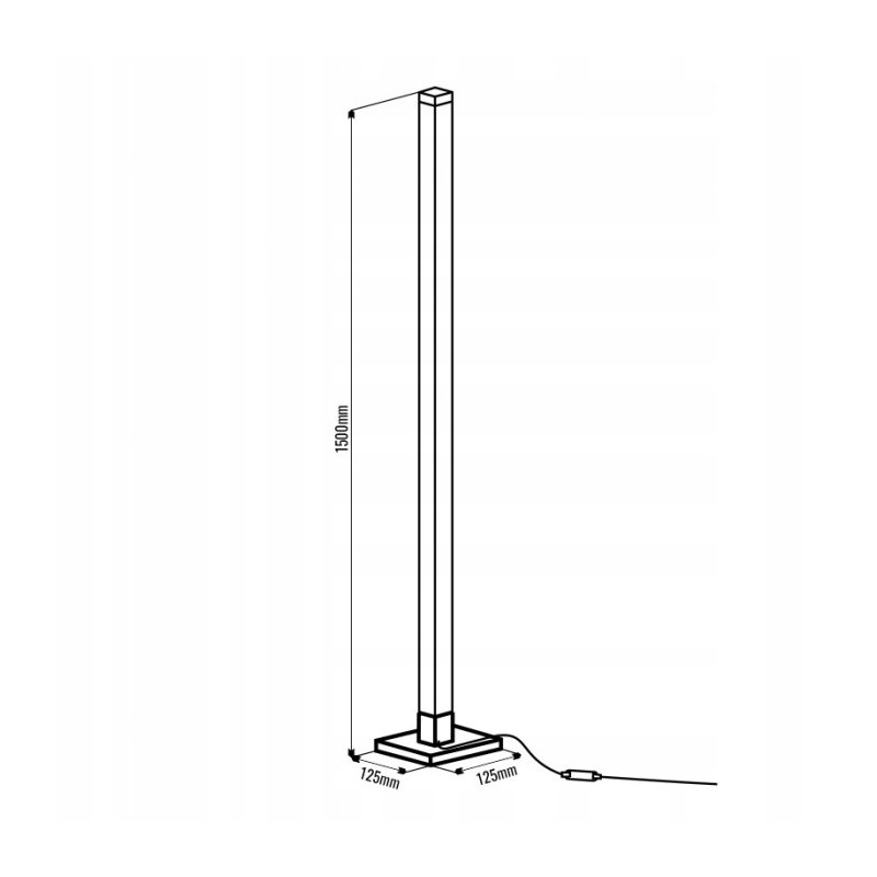 Lampa stojąca podłogowa LED RGB muzyczna sterowana tuya Pilot biała 150cm