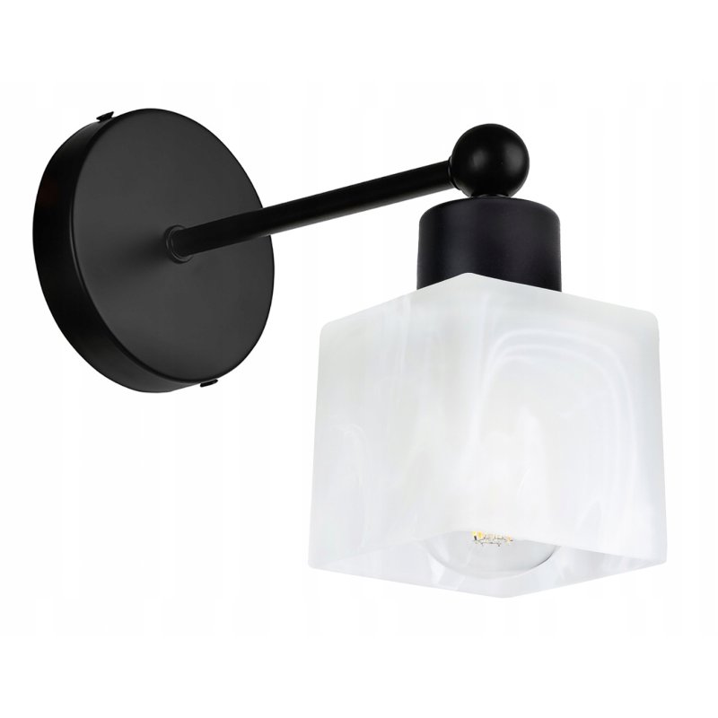 LAMPA KINKIET ścienny stały loft Klosz SZKLANY