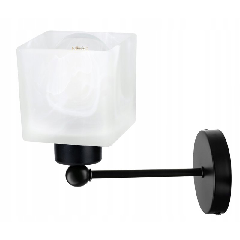 LAMPA KINKIET ścienny stały loft Klosz SZKLANY