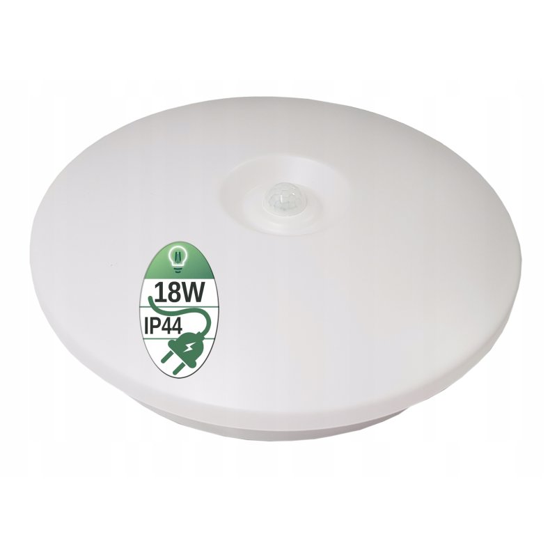 Plafon lampa LED IP44 18W z czujnikiem ruchu PIR