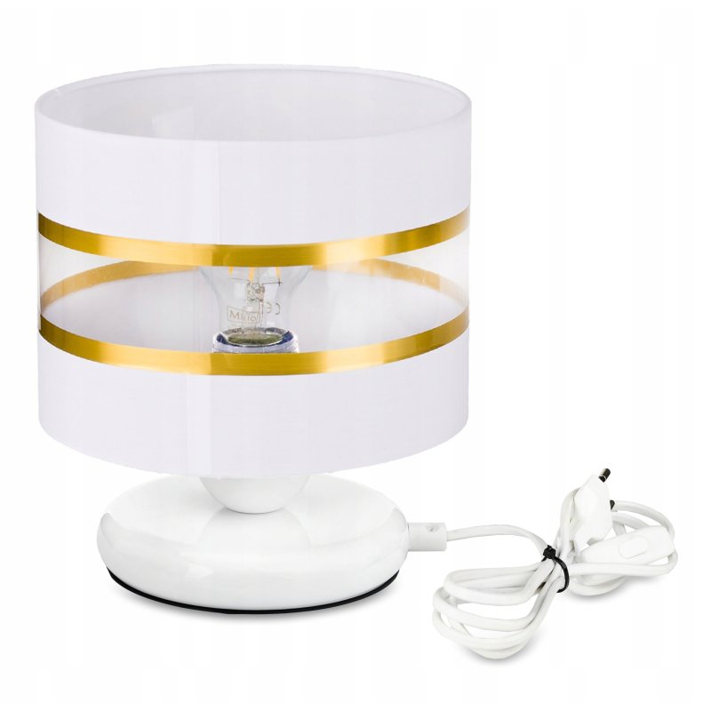 Lampka nocna PODSTAWA Lampa stołowa biała led E27