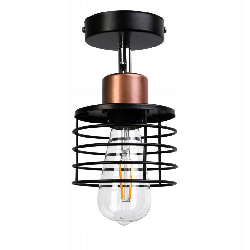 LAMPA sufitowa żyrandol plafon LOFT drut SPRĘŻYNA