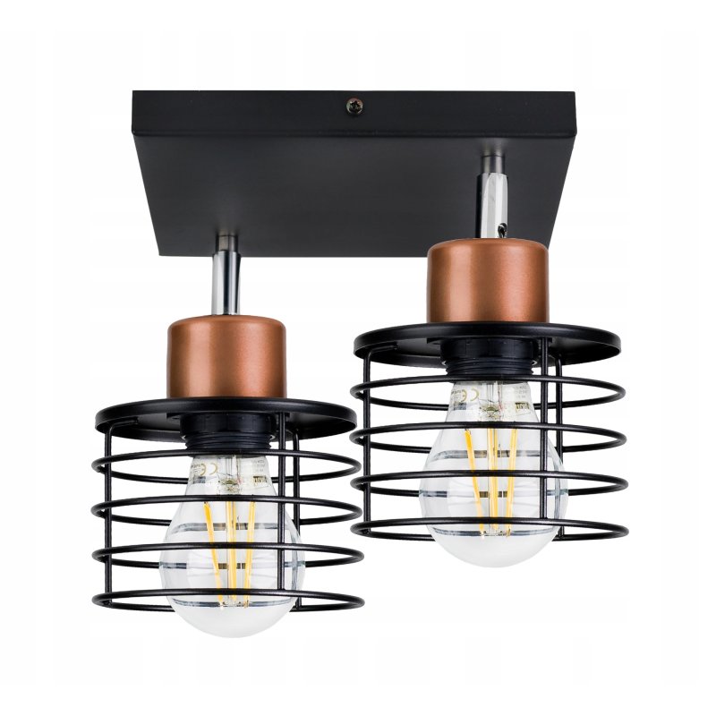 LAMPA PLAFON ŻYRANDOL ruchomy loft drut SPRĘŻYNA 2