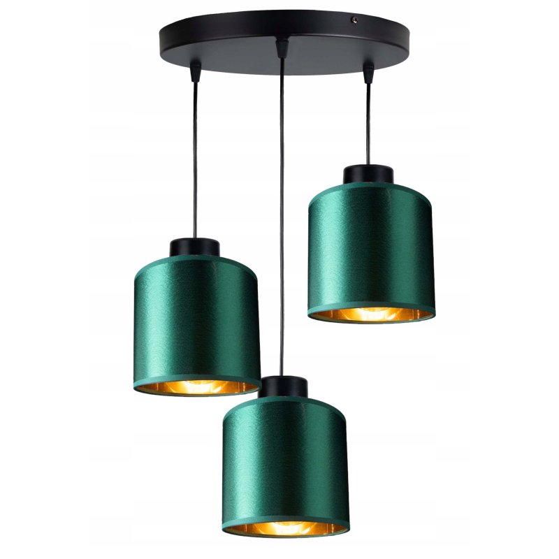 LAMPA WISZĄCA ZWIS żyrandol sufitowa ABAŻUR złoty