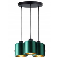 LAMPA WISZĄCA ZWIS żyrandol sufitowa ABAŻUR złoty