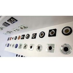 OPRAWA HALOGEN SZKLANA GRUBA OKRĄGŁA SZLIF lustrzana White