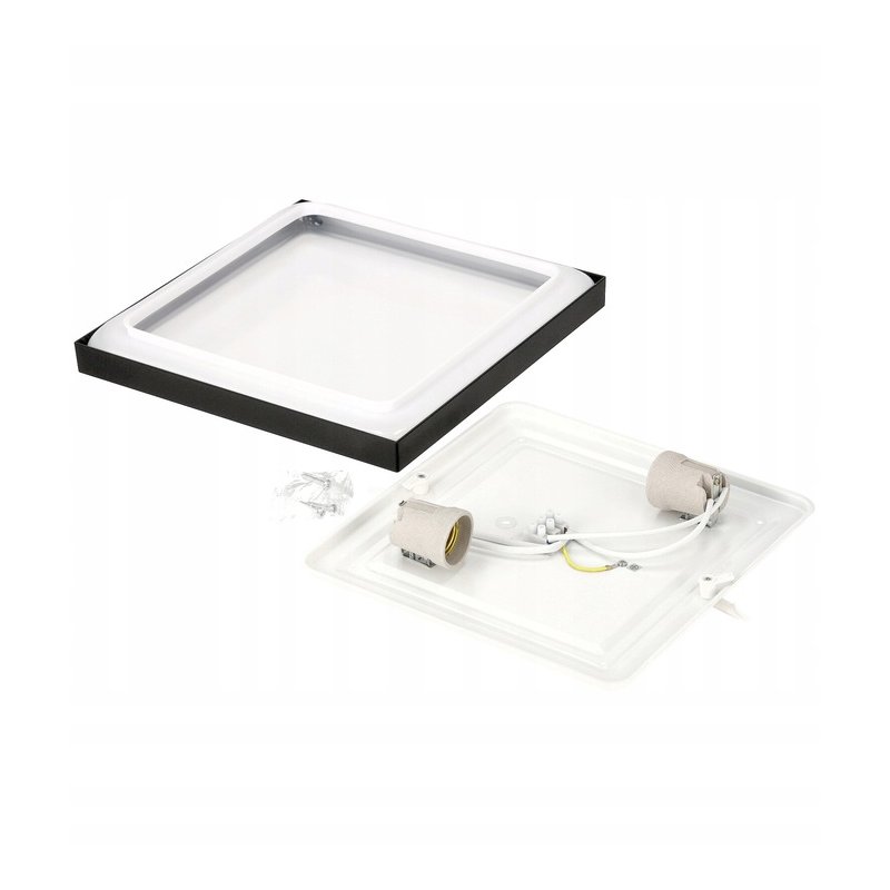 PLAFON czarny lampa oprawa sufitowa 20W LEd na E27