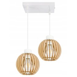 LAMPA WISZĄCA ZWIS żyrandol sufitowa LOFT Drewno 2
