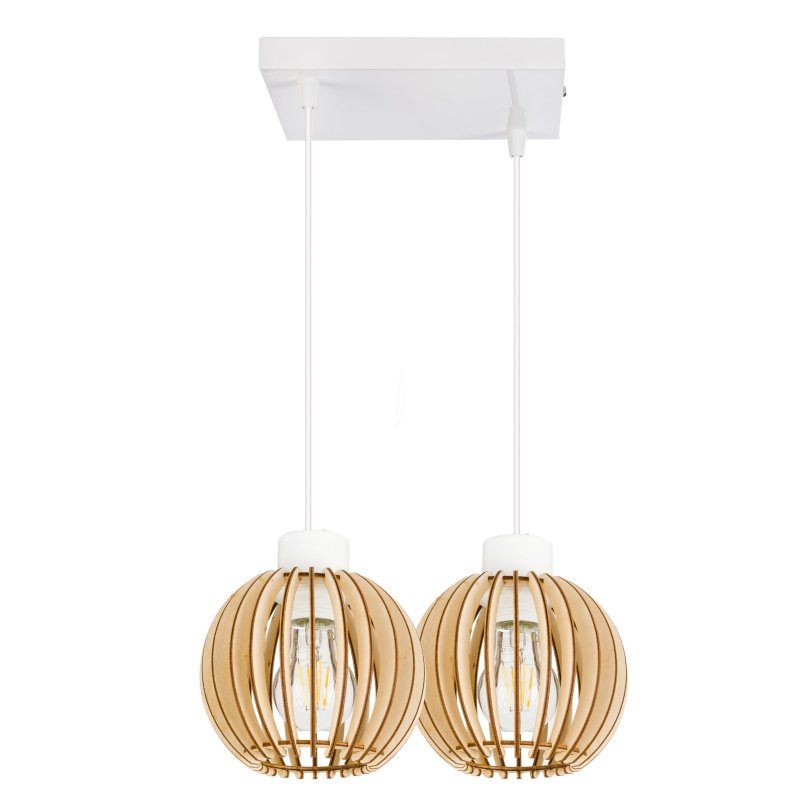 LAMPA WISZĄCA ZWIS żyrandol sufitowa LOFT Drewno 2