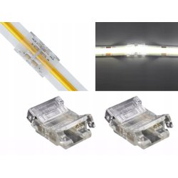 2x Złączka do taśm LED COB CCT multiwhite IP20 10mm łącznik prosty na 3 PIN