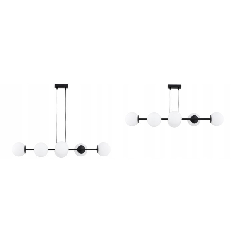 LAMPA SUFITOWA WISZĄCA zwis LOFT PROSTY NA SZKLANY KLOSZ KULA 6 x E27