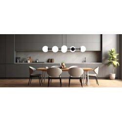 LAMPA SUFITOWA WISZĄCA zwis LOFT PROSTY NA SZKLANY KLOSZ KULA 6 x E27