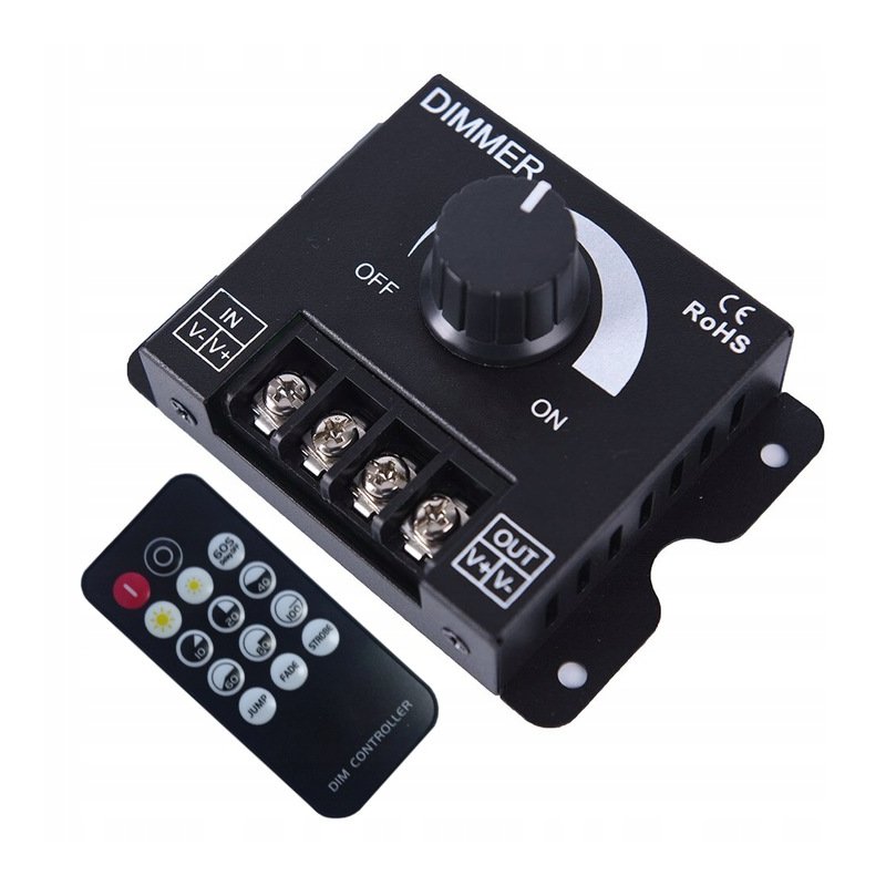 ŚCIEMNIACZ led z pokrętłem + pilot RF 12-24V 30A