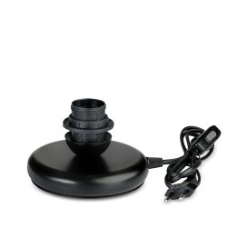 Lampka nocna PODSTAWA Lampa stołowa czarna led E27