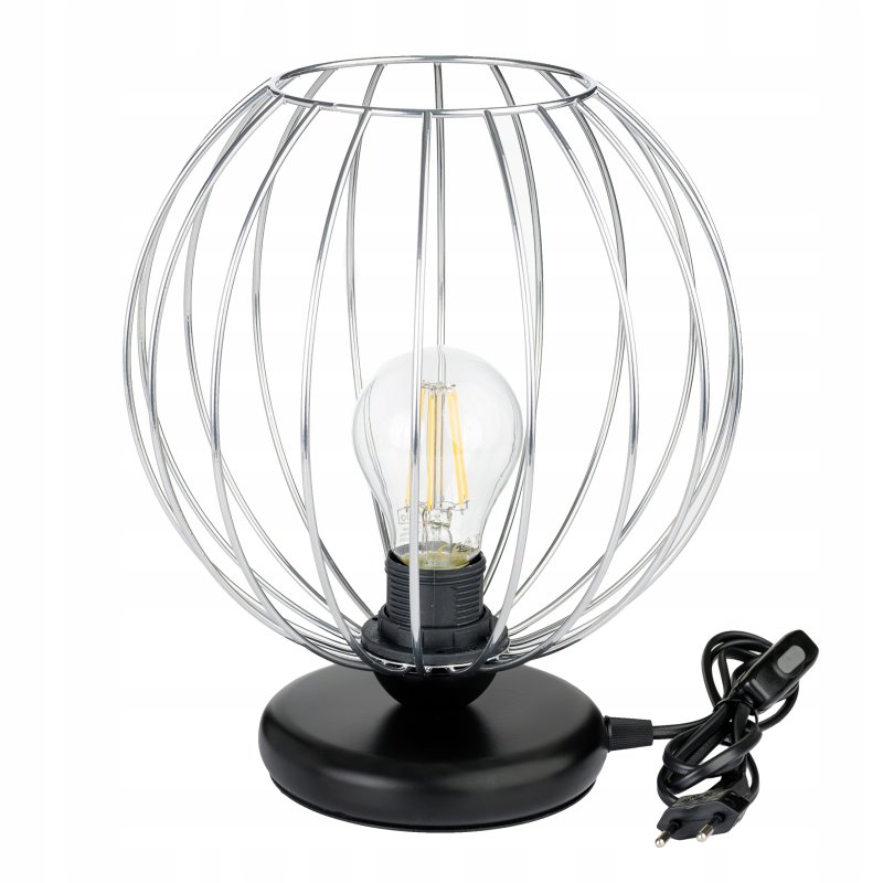 Lampka nocna PODSTAWA Lampa stołowa czarna led E27