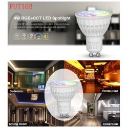 Żarówka LED MiLight FUT103 GU10 4W RGB+CCT smart strefowa Sterownaie RF